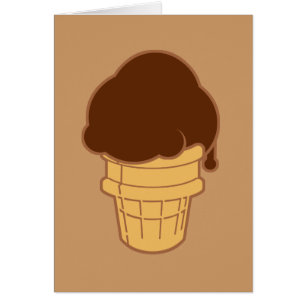Cono de helado de chocolate