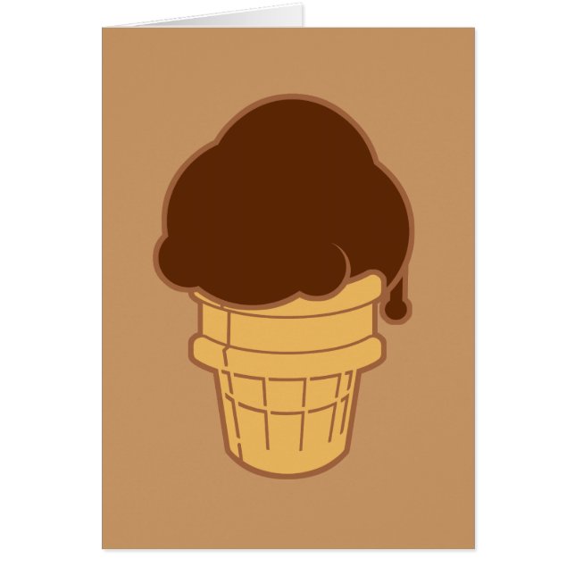 Cono de helado de chocolate (Frente)