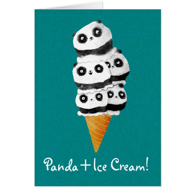 Cono de helado dulce del oso de panda (Frente)