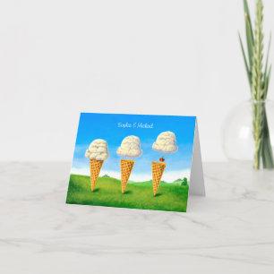 Cono de helado, globo de aire caliente, capricho,