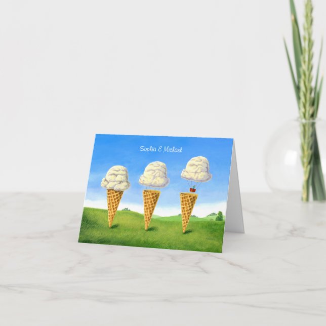 Cono de helado, globo de aire caliente, capricho,  (Anverso)