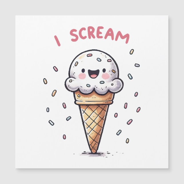 Cono de helado I Scream con grageas (Anverso)