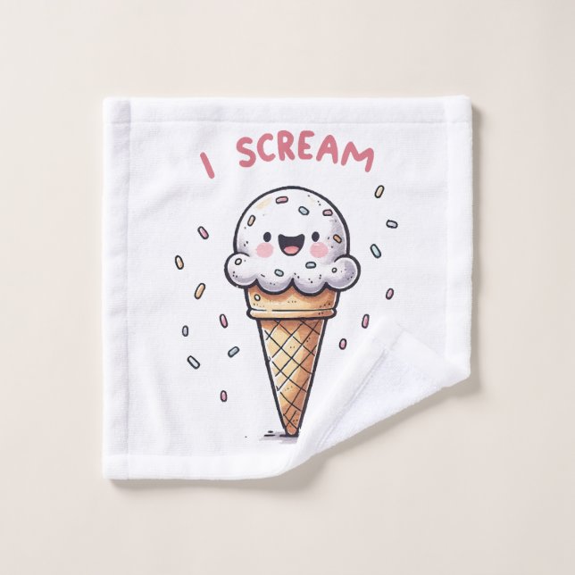 Cono de helado I Scream con grageas (Toallita)