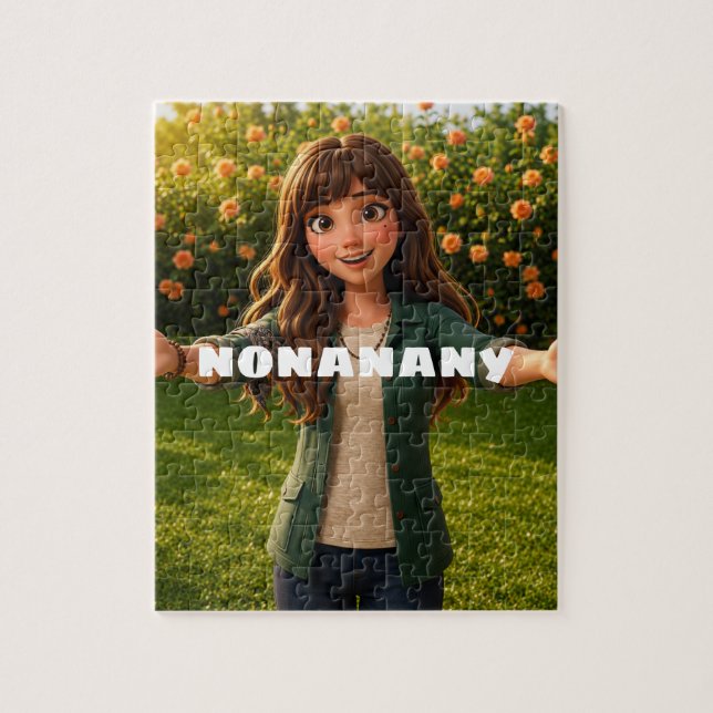 Conoce a Nona: Rompecabezas personalizado enmarcad (Vertical)