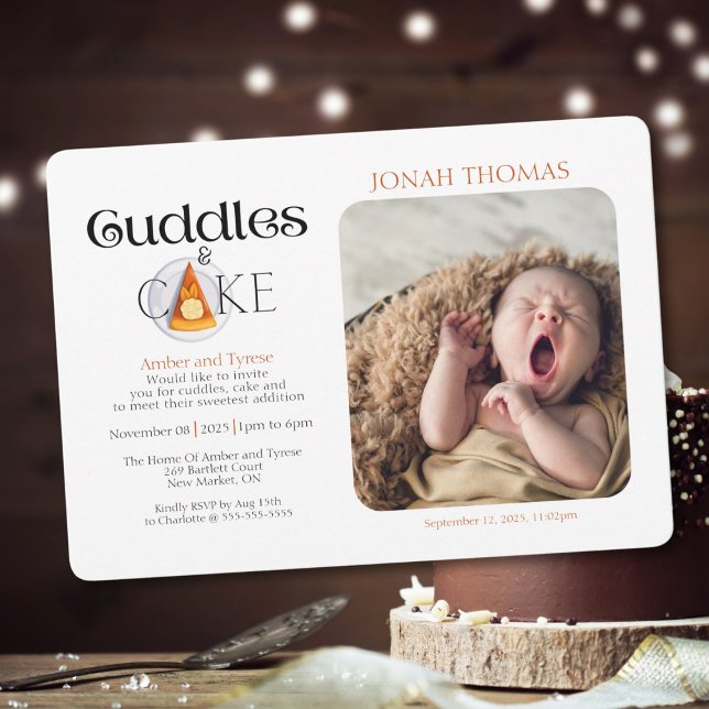 Conoce al bebé: Dulces charcutería e invitación al (Cuddles and cake invitation to meet baby and share sweetness!)