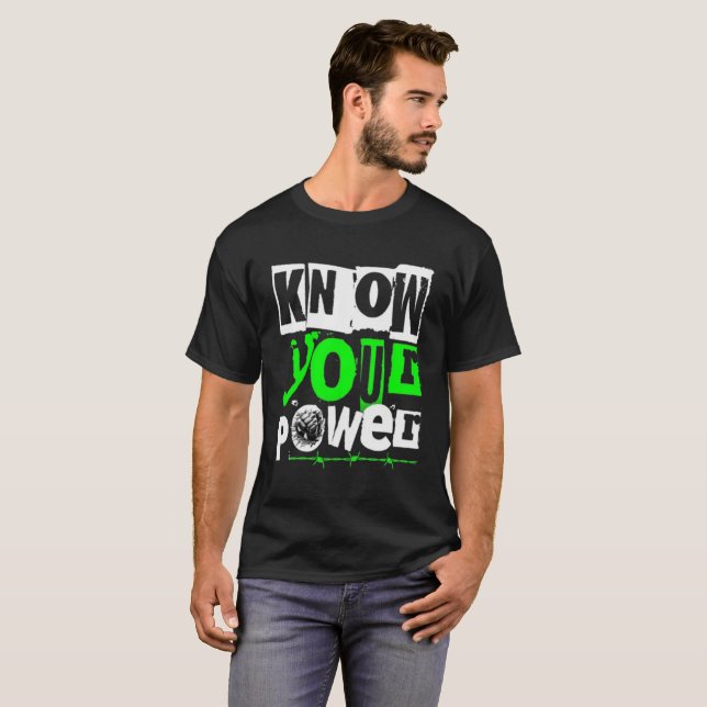 Conoce Tu Poder Camiseta Gráfica Motivacional para (Anverso completo)