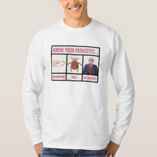 Conoce tus parásitos - camiseta antimultimillonari