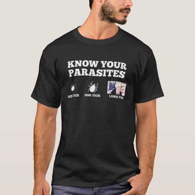 Conoce tus parásitos contra la camiseta de Trump (Anverso)
