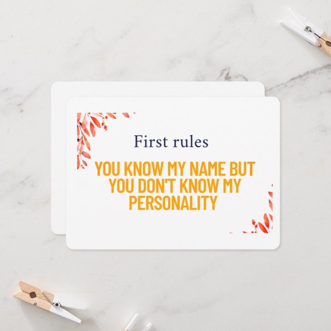 Conoces Mi Nombre Invitación y Postcard - Pers Neg (Anverso/Reverso In Situ)