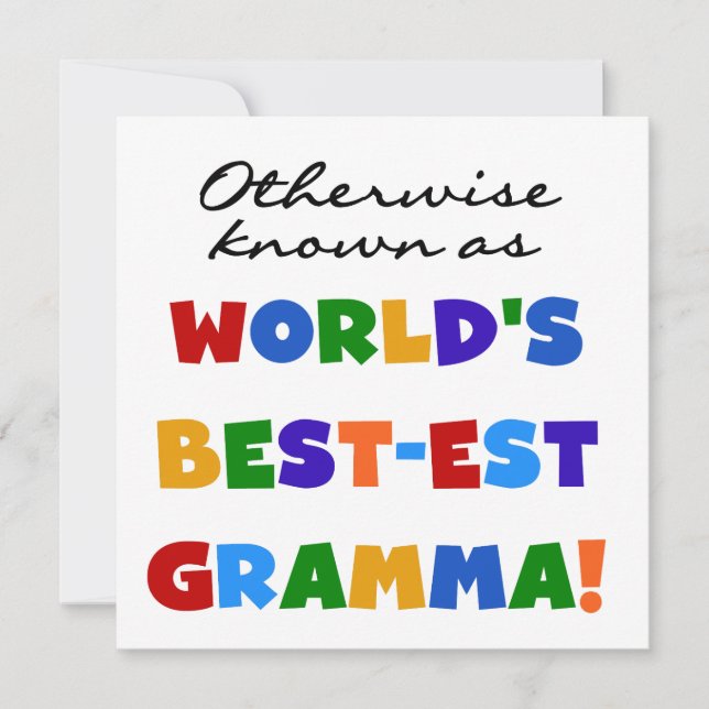 Conocidas como las mejores camisetas Gramma (Anverso)