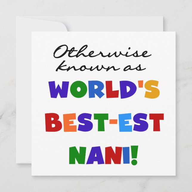 Conocidas como las mejores camisetas nani e GIfts (Anverso)