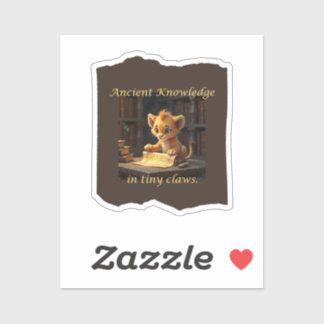 Conocimiento antiguo en un pequeño Pegatina de leo