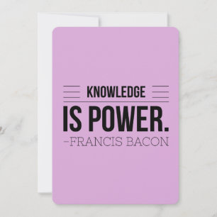 Conocimiento: Poder Francis Bacon Motivation Quote