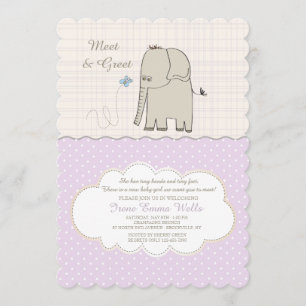 Conozca y salde a la invitación de la bebé