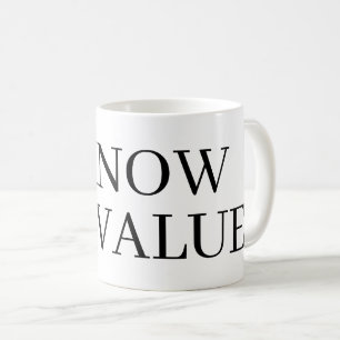 Conozco mi valor taza de café regalo