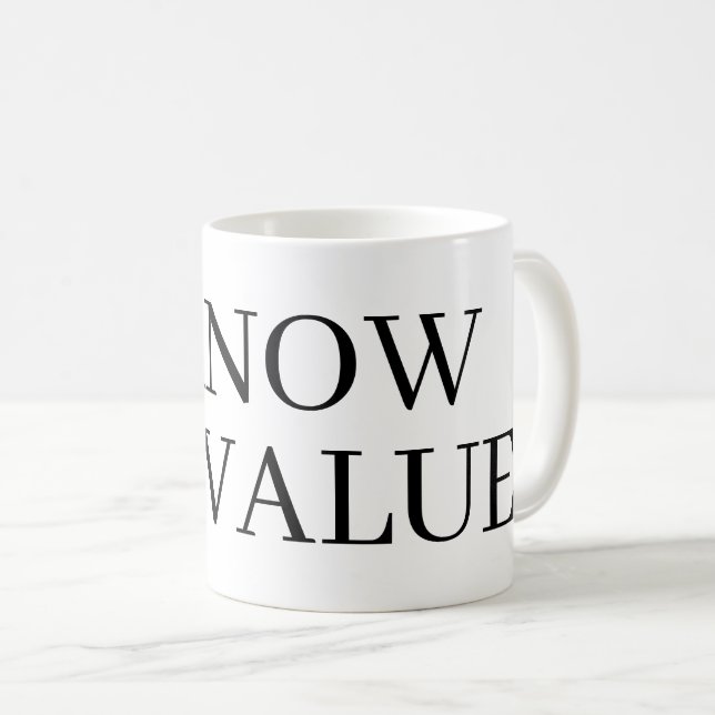 Conozco mi valor taza de café regalo (Anverso derecho)