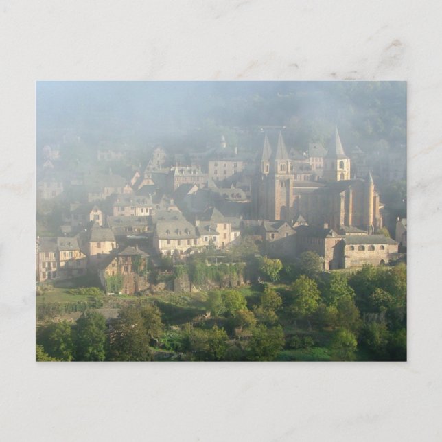 Conques, postal de Francia (Anverso)