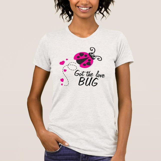 Conseguí la camiseta rosa ladybug de amor (Anverso)