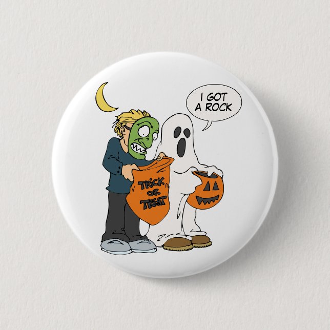 Conseguí un botón de Halloween de la roca (Anverso)