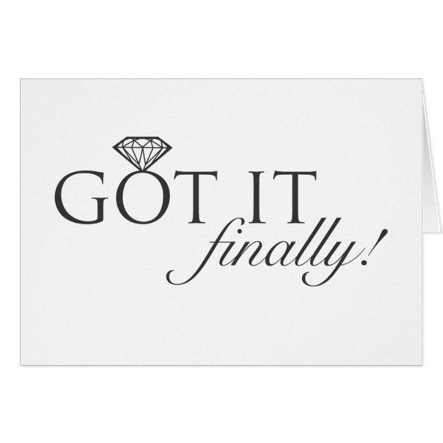 Conseguido le - finalmente el anillo de diamante (Anverso (Horizontal))