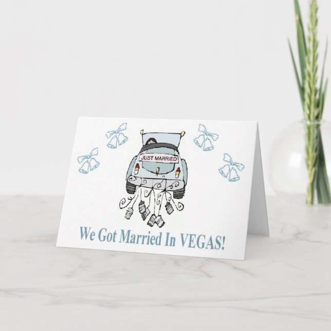 ¡Conseguimos casados en VEGAS!  Tarjetas de la (Anverso)