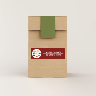Consejo Alérgico Contiene Nuts Pegatina De Etiquet