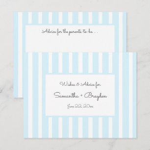 Consejo Baby Shower de franjas azules, oraciones