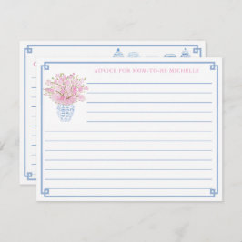 Consejo Baby Shower Rosa y Azul Para La Tarjeta De