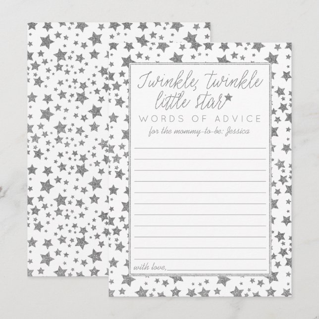 Consejo Baby Shower Twink, Twinkle Little Star (Anverso / Reverso)
