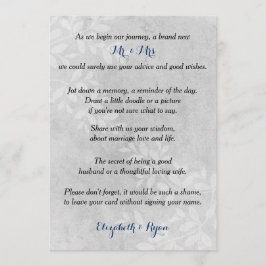 Consejo boda, buenos deseos, floral gris