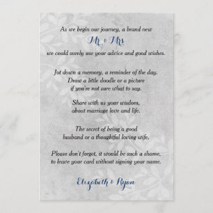 Consejo boda, buenos deseos, floral gris