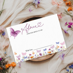 Consejo de ducha de mariposa para la tarjeta de no