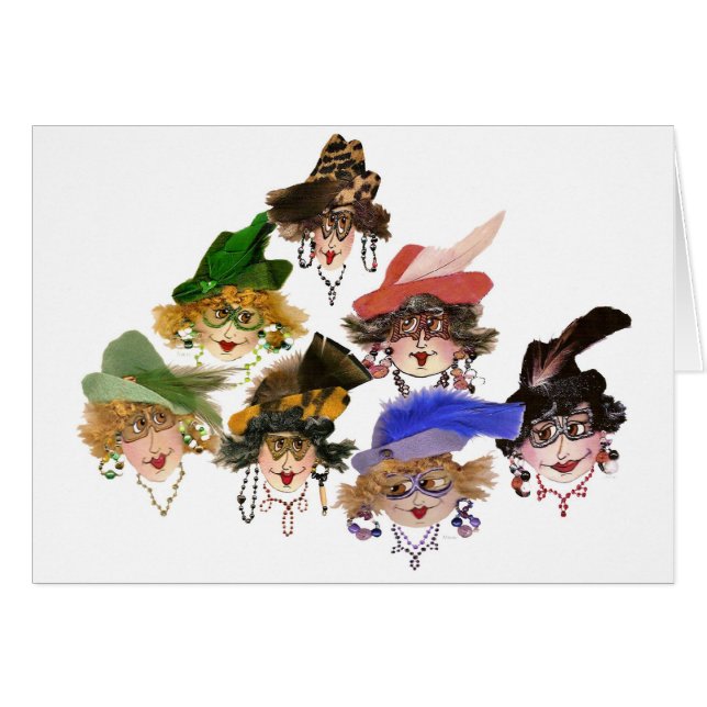 Consejo de edad de un grupo de mujeres tarjeta (Anverso (Horizontal))