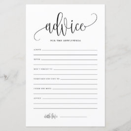 Consejo de escritura negra para la tarjeta de Boda