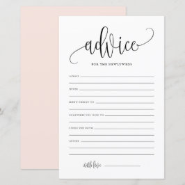 Consejo de escritura negra para la tarjeta de Boda