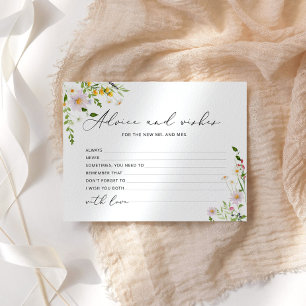 Consejo de flores silvestres y tarjetas de ducha d