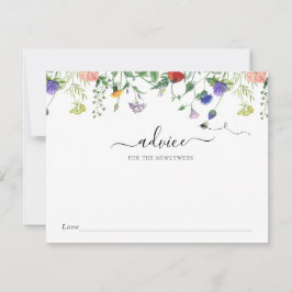 Consejo de Flores y Abejas para la tarjeta de reci