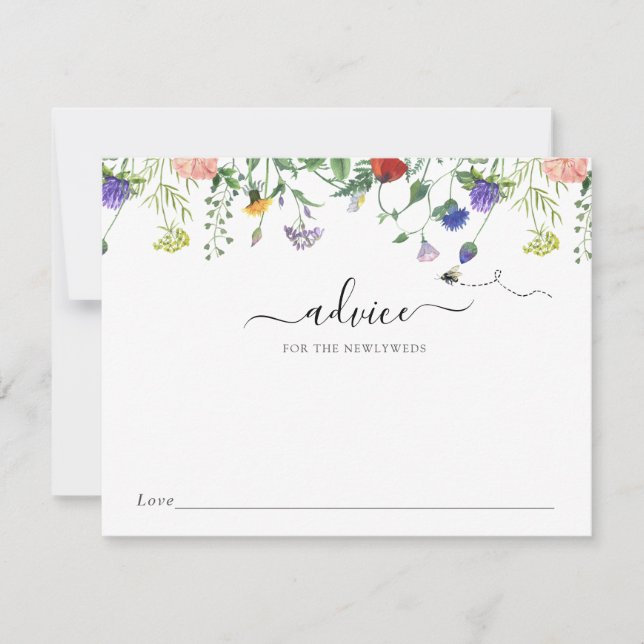 Consejo de Flores y Abejas para la tarjeta de reci (Anverso)