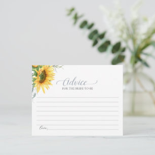 Consejo De Girasol Para La Tarjeta De Novia A Ser