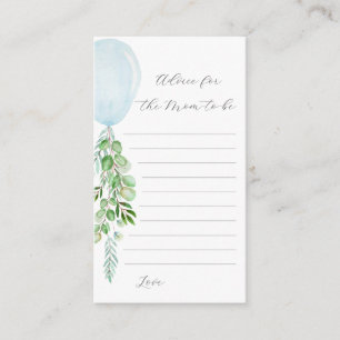 Consejo de globos azules para que mamá sea tarjeta