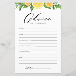 Consejo de Lemones y Naranjas para la tarjeta de r