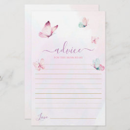 Consejo de mariposa para la tarjeta de mamá a ser