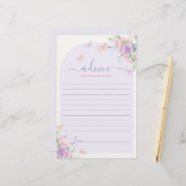 Consejo de Mariposa Púrpura para la tarjeta de mam