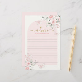 Consejo de mariposa rosada para la tarjeta de mamá