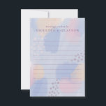 Consejo de Matrimonio de Arte Moderno Pastel Azul<br><div class="desc">Recopile palabras de sabiduría matrimonial de sus invitados bodas con estas elegantes tarjetas de consejo. Esta original obra de arte es una versión moderna del estilo Memphis de los años 80, en una lujosa paleta de colores pastel. Fácil de personalizar. Elementos de coordinación disponibles. Obra de arte original de Debbie...</div>