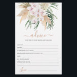 Consejo de Moda de Boho para la tarjeta de novia<br><div class="desc">Consejo de moda de Pampas Grass Boho para la tarjeta de novia</div>