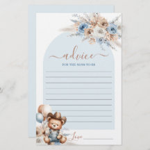 Consejo de niñito para que la mamá sea una tarjeta