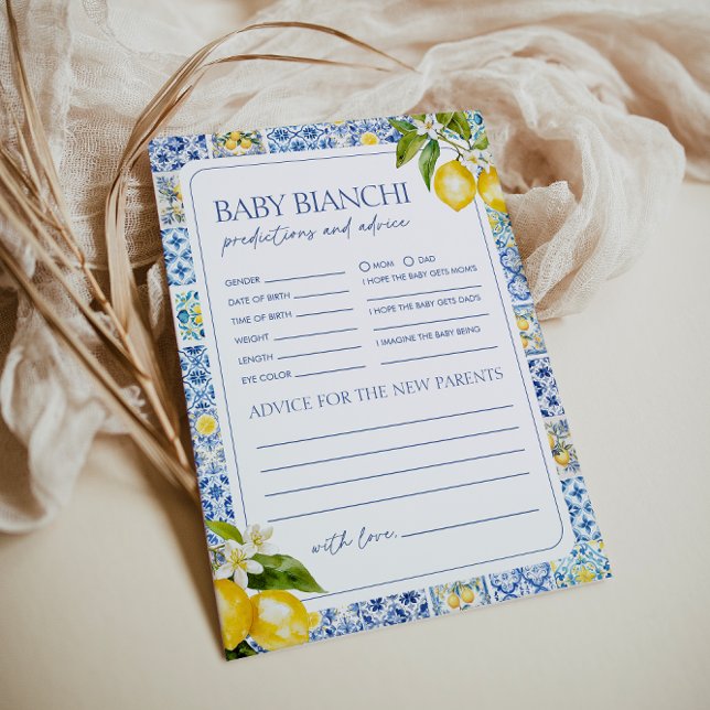 Consejo de Predicciones Baby Shower de Amalfi Coas (Subido por el creador)