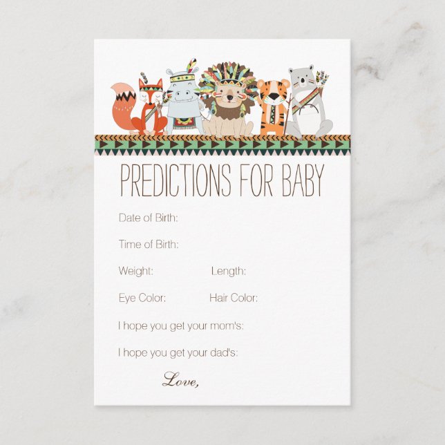 Consejo de Predicciones Tribales para Padres Baby  (Anverso)