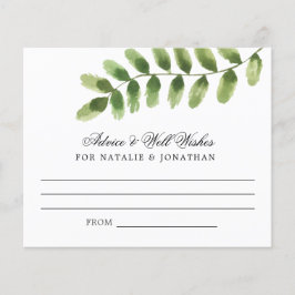 consejo de recepción de la hoja de acuarela verde